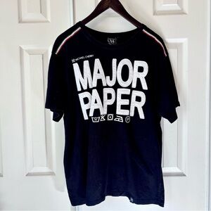 Michael Cherry Streetwear T-shirt Major Paper Black Size XXL
